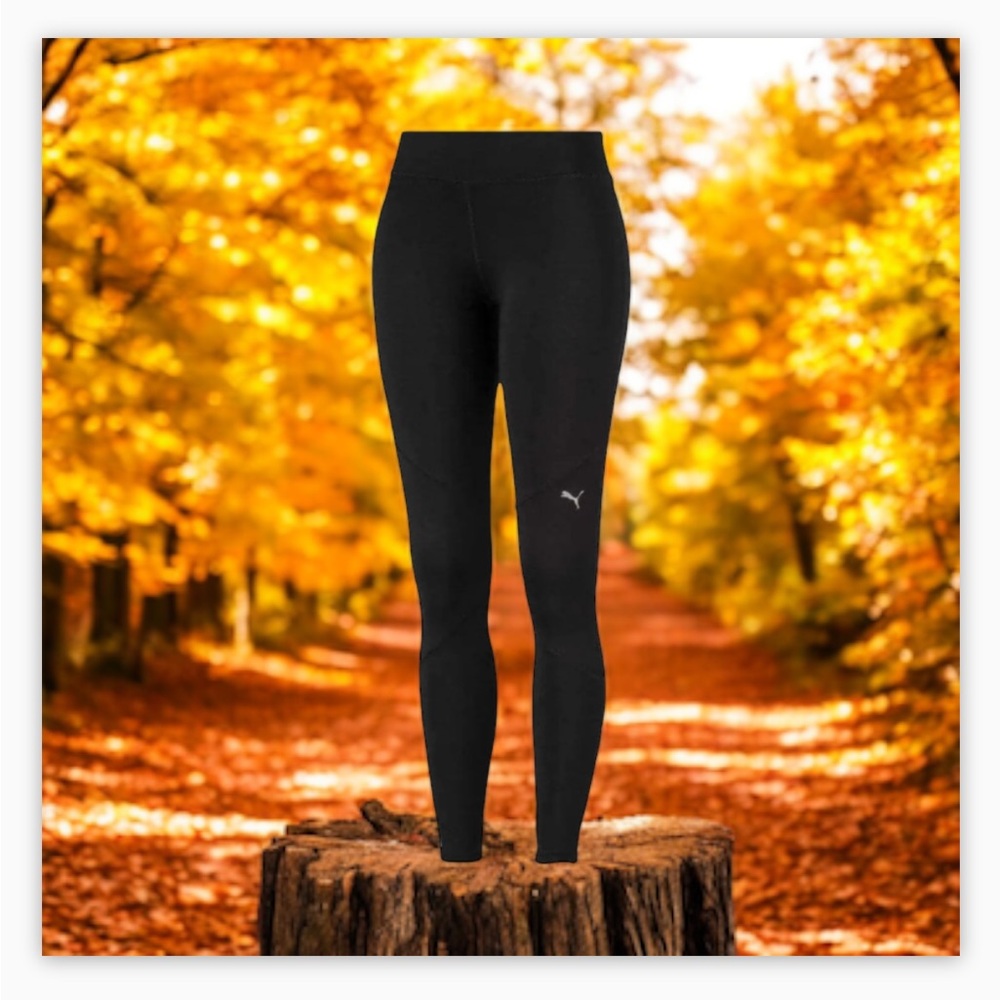 Puma Ignite Reflective Womens Long Running Tights - Black-Sz Lg -EUC🍂